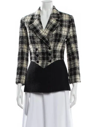 Pre-owned Valentino Plaid Print Blazer In Multi