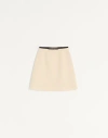 Valentino Bow-detailed Wool-blend Tweed Mini Skirt In Multi