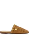Valentino Plaster Caster Fringed Slide Mules