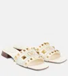 Valentino Pantoletten Plaster Caster Aus Leder In Weiss