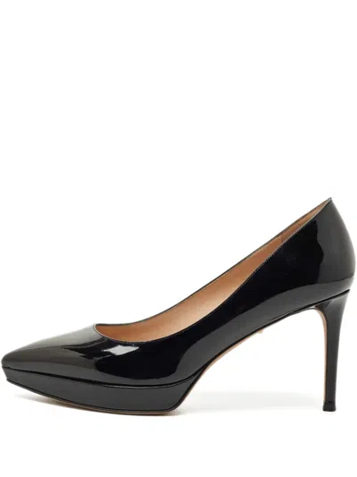 Pre-owned Valentino Garavani Platform Pointed Pumps In Black