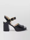 Valentino Garavani Fawcette Platform Sandal In Polished Calfskin 100mm Woman Black 39.5