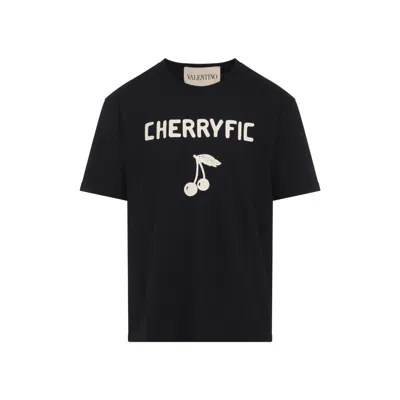 Valentino Cherryfic T-shirt In Black