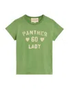 Valentino Playful Printed Cotton T-shirt With Bold Lettering In Green