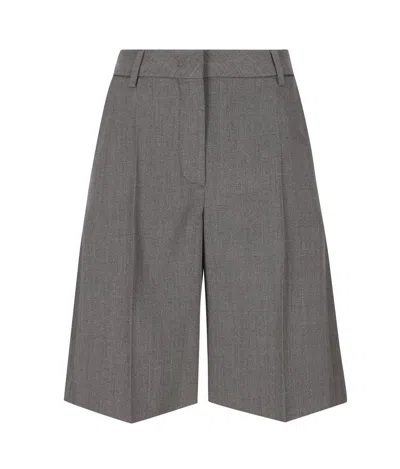 Valentino Garavani Shorts In Medium Gray Mel.