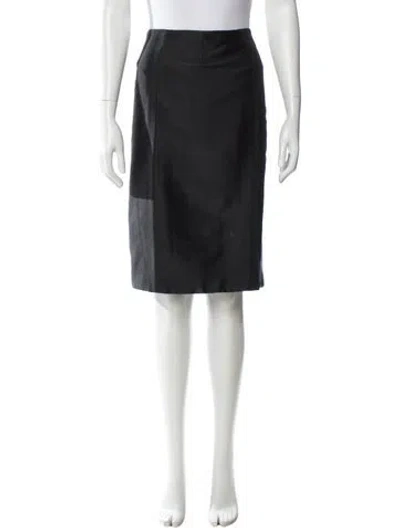 Pre-owned Valentino Pleated Accents Knee-length Skirt In Black