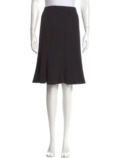 Pre-owned Valentino Pleated Accents Knee-length Skirt In Black