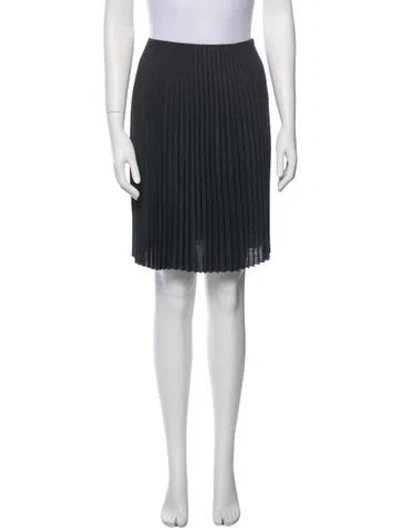 Pre-owned Valentino Pleated Accents Knee-length Skirt In Gray