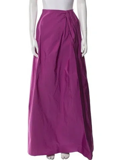 Pre-owned Valentino Pleated Accents Long Skirt W/ Tags In Purple