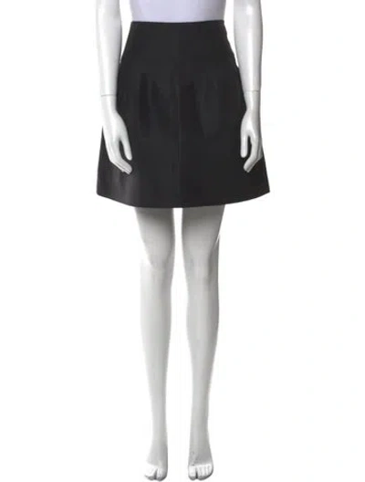 Pre-owned Valentino Pleated Accents Mini Skirt In Black