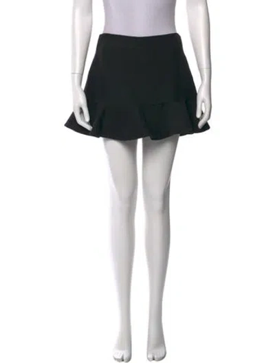 Pre-owned Valentino Pleated Accents Mini Skirt In Black
