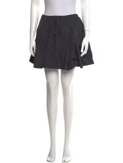 Pre-owned Valentino Pleated Accents Mini Skirt In Black