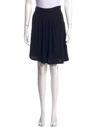 Pre-owned Valentino Pleated Accents Mini Skirt In Black