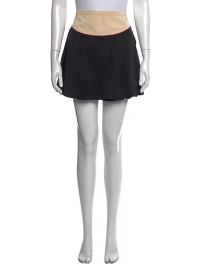 Pre-owned Valentino Pleated Accents Mini Skirt In Black