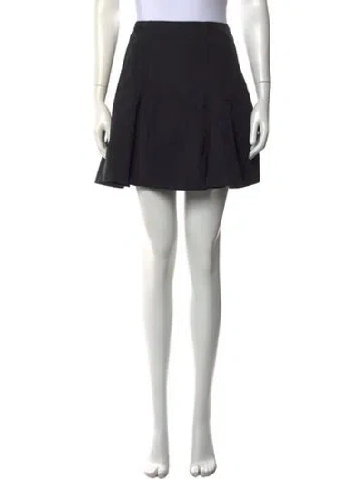 Pre-owned Valentino Pleated Accents Mini Skirt In Black