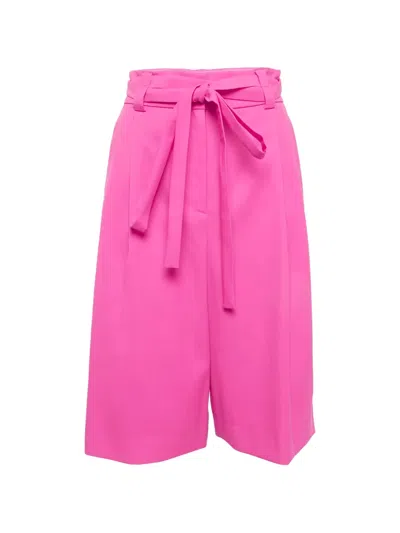 Pre-owned Valentino Pleated Belted Shorts In Pink