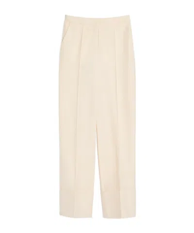 Valentino Pleated Casual Pants In White