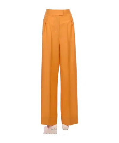Valentino Pleated Casual Pants In Orange