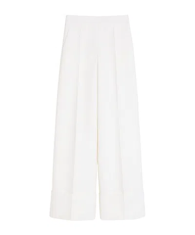 Valentino Pleated Casual Pants In White