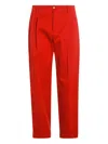Valentino Relaxed Fit Trousers Tailored Finish In Red