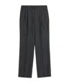 Valentino Wool Gabardine Trousers With Turn-ups In Black