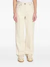 Valentino Pleated Gold Detail Jeans In Neutral