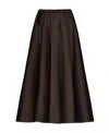 Valentino Techno Duchesse Midi Skirt In Black