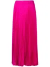 Valentino Nylon Canvas Midi Skirt W/side Bow In Pink