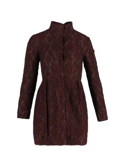 Pre-owned Valentino Pleated Mini Dress In Red