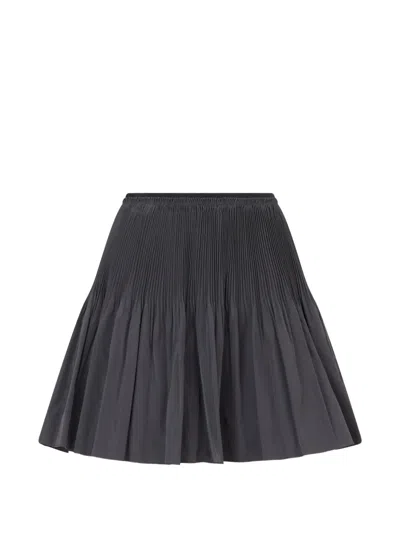 Valentino Pleated Mini Skirt In Black