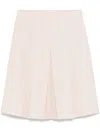 Valentino Pleated Mini Skirt In Neutrals