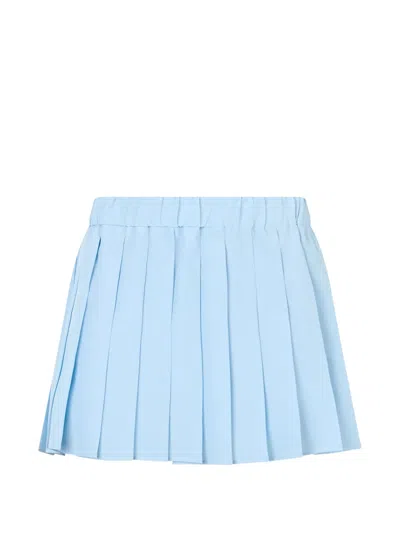 Valentino Pleated Shorts In Blue