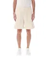 Valentino Ecru Cotton And Linen Bermuda Shorts In White