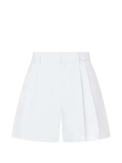 Valentino Pleated Shorts In White
