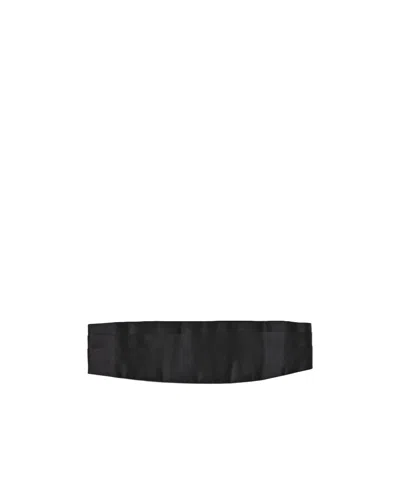 Valentino Garavani Pleated Silk Cummerbund In Black