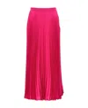 Valentino Garavani Toile Iconographe Pleated Silk Skirt In Red