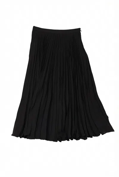 Valentino Pleated Skirt In Black