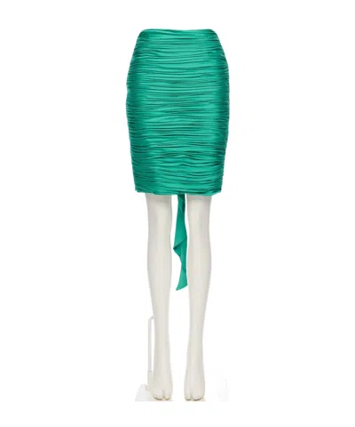 Valentino Pleated Skirt In Green