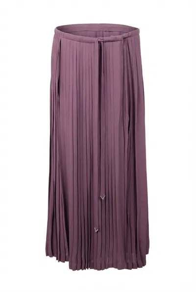 Valentino Pleated Skirt In Purple