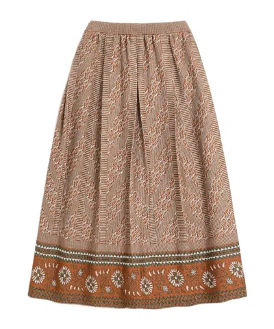 VALENTINO VALENTINO ALL-OVER PATTERNED KNITTED SKIRT