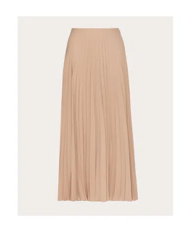 Valentino Pleated Skirts In Nude