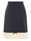 Valentino Solid Crepe Couture Skirt In Black