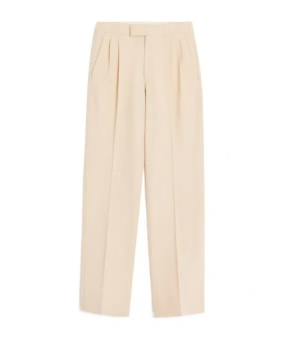 VALENTINO VALENTINO PLEAT DETAILED WIDE LEG TROUSERS