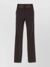 VALENTINO PLEATED WIDE-LEG WOOL TROUSERS WITH SATIN BANDS