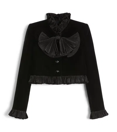 Valentino Velvet Jacket In Black
