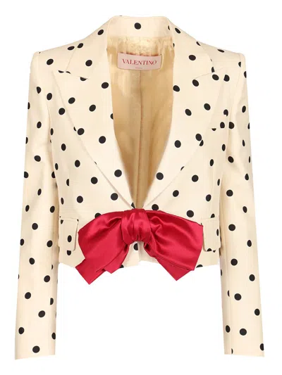 Valentino Pludepois Shanting Blazer In Neutral