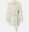 Valentino Plus De Pois Belted Jacket In Multi