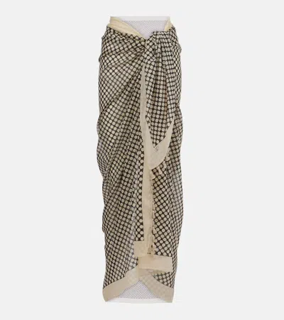 Valentino Plus De Pois Cotton And Silk Beach Cover-up
