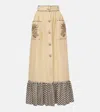 Valentino Plus De Pois Embroidered Maxi Skirt