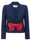 Valentino Tailored Bow-detail Jacket Crafted From Lightweight Viscose
